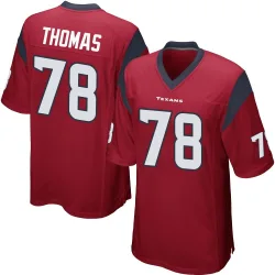 Houston Texans Men's Game Red Alternate Jersey (78 Zach Thomas)