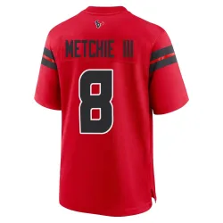 Houston Texans Men's Game Red Alternate Jersey (8 John Metchie III)