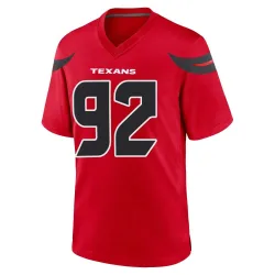 Houston Texans Men's Game Red Alternate Jersey (92 Dylan Horton)