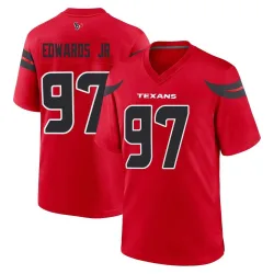 Houston Texans Men's Game Red Alternate Jersey (97 Mario Edwards Jr.)
