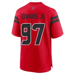 Houston Texans Men's Game Red Alternate Jersey (97 Mario Edwards Jr.)