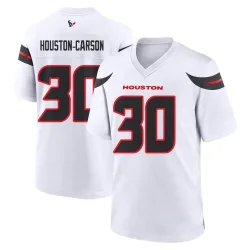 Houston Texans Men's Game White DeAndre -Carson Jersey (30 DeAndre Houston-Carson)