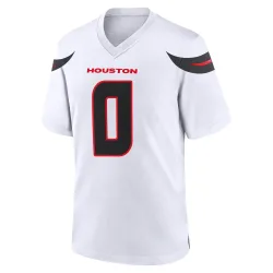 Houston Texans Men's Game White Jersey (0 Azeez Al-Shaair)