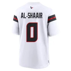 Houston Texans Men's Game White Jersey (0 Azeez Al-Shaair)