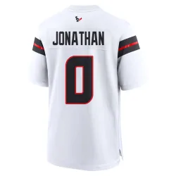 Houston Texans Men's Game White Jersey (0 Kingsley Jonathan)