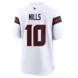 Houston Texans Men's Game White Jersey (10 Davis Mills)