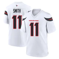 Houston Texans Men's Game White Jersey (11 Tremon Smith)