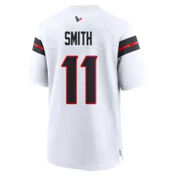 Houston Texans Men's Game White Jersey (11 Tremon Smith)