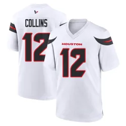 Houston Texans Men's Game White Jersey (12 Nico Collins)