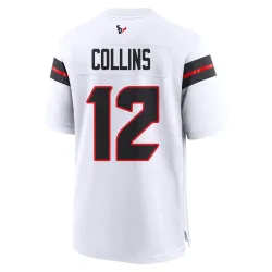 Houston Texans Men's Game White Jersey (12 Nico Collins)
