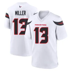 Houston Texans Men's Game White Jersey (13 Braxton Miller)