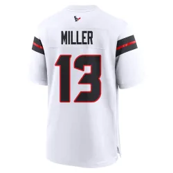 Houston Texans Men's Game White Jersey (13 Braxton Miller)