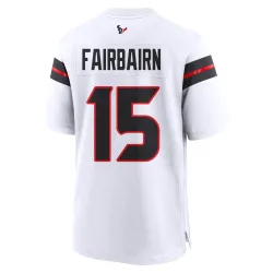 Houston Texans Men's Game White Jersey (15 Ka'imi Fairbairn)