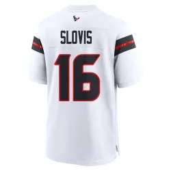 Houston Texans Men's Game White Jersey (16 Kedon Slovis)