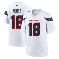 Houston Texans Men's Game White Jersey (18 Graham Mertz)