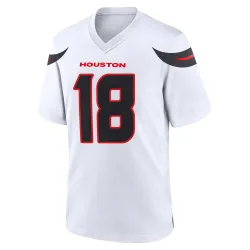 Houston Texans Men's Game White Jersey (18 Graham Mertz)