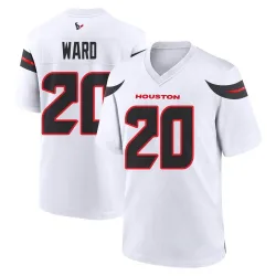Houston Texans Men's Game White Jersey (20 Jimmie Ward)