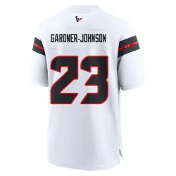 Houston Texans Men's Game White Jersey (23 C.J. Gardner-Johnson)