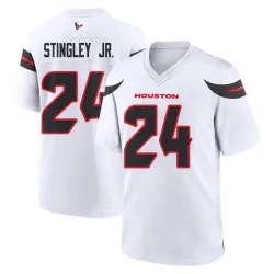 Houston Texans Men's Game White Jersey (24 Derek Stingley Jr.)
