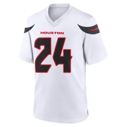 Houston Texans Men's Game White Jersey (24 Derek Stingley Jr.)