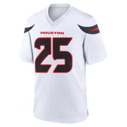 Houston Texans Men's Game White Jersey (25 Russ Yeast)