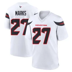 Houston Texans Men's Game White Jersey (27 Woody Marks)