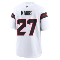 Houston Texans Men's Game White Jersey (27 Woody Marks)