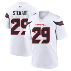 Houston Texans Men's Game White Jersey (29 M.J. Stewart)