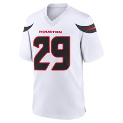 Houston Texans Men's Game White Jersey (29 M.J. Stewart)