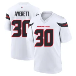 Houston Texans Men's Game White Jersey (30 Anthony Averett)