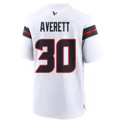 Houston Texans Men's Game White Jersey (30 Anthony Averett)