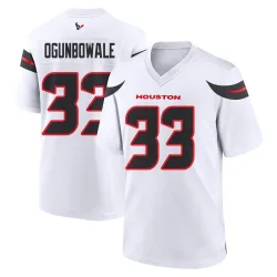 Houston Texans Men's Game White Jersey (33 Dare Ogunbowale)