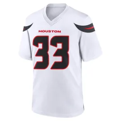 Houston Texans Men's Game White Jersey (33 Dare Ogunbowale)