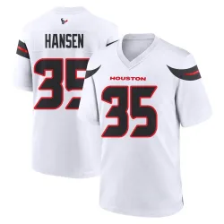 Houston Texans Men's Game White Jersey (35 Jake Hansen)