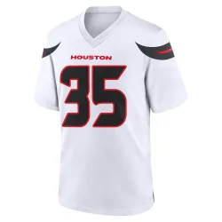 Houston Texans Men's Game White Jersey (35 Jake Hansen)