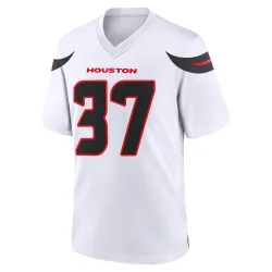 Houston Texans Men's Game White Jersey (37 D'Angelo Ross)
