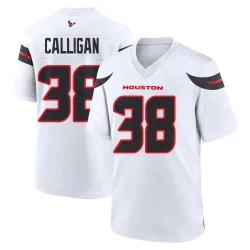 Houston Texans Men's Game White Jersey (38 Keydrain Calligan)