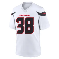 Houston Texans Men's Game White Jersey (38 Keydrain Calligan)