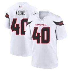 Houston Texans Men's Game White Jersey (40 Dalton Keene)