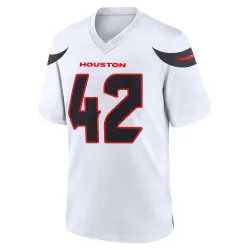 Houston Texans Men's Game White Jersey (42 Luke Lachey)