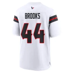 Houston Texans Men's Game White Jersey (44 British Brooks)