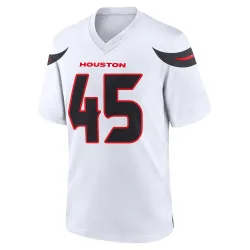 Houston Texans Men's Game White Jersey (45 E.J. Speed)