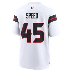 Houston Texans Men's Game White Jersey (45 E.J. Speed)