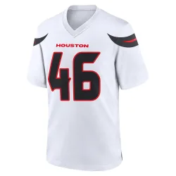 Houston Texans Men's Game White Jersey (46 Jackson Woodard)