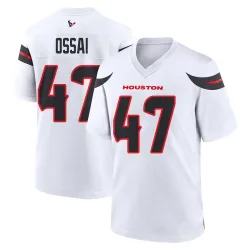Houston Texans Men's Game White Jersey (47 K.C. Ossai)