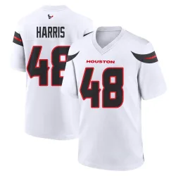 Houston Texans Men's Game White Jersey (48 Christian Harris)