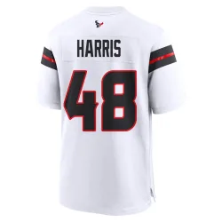 Houston Texans Men's Game White Jersey (48 Christian Harris)
