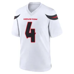 Houston Texans Men's Game White Jersey (4 Kamari Lassiter)