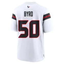 Houston Texans Men's Game White Jersey (50 Solomon Byrd)