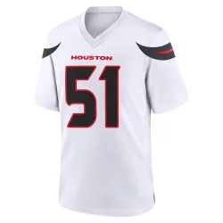 Houston Texans Men's Game White Jersey (51 Will Anderson Jr.)